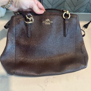 Coach Dark Brown Leather Shoulder Bag